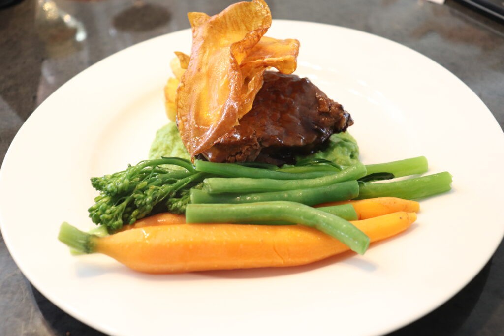 Slow roasted lamb rump