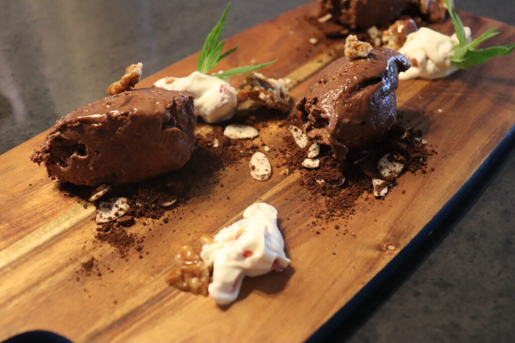 Deconstructed chocolate mousse